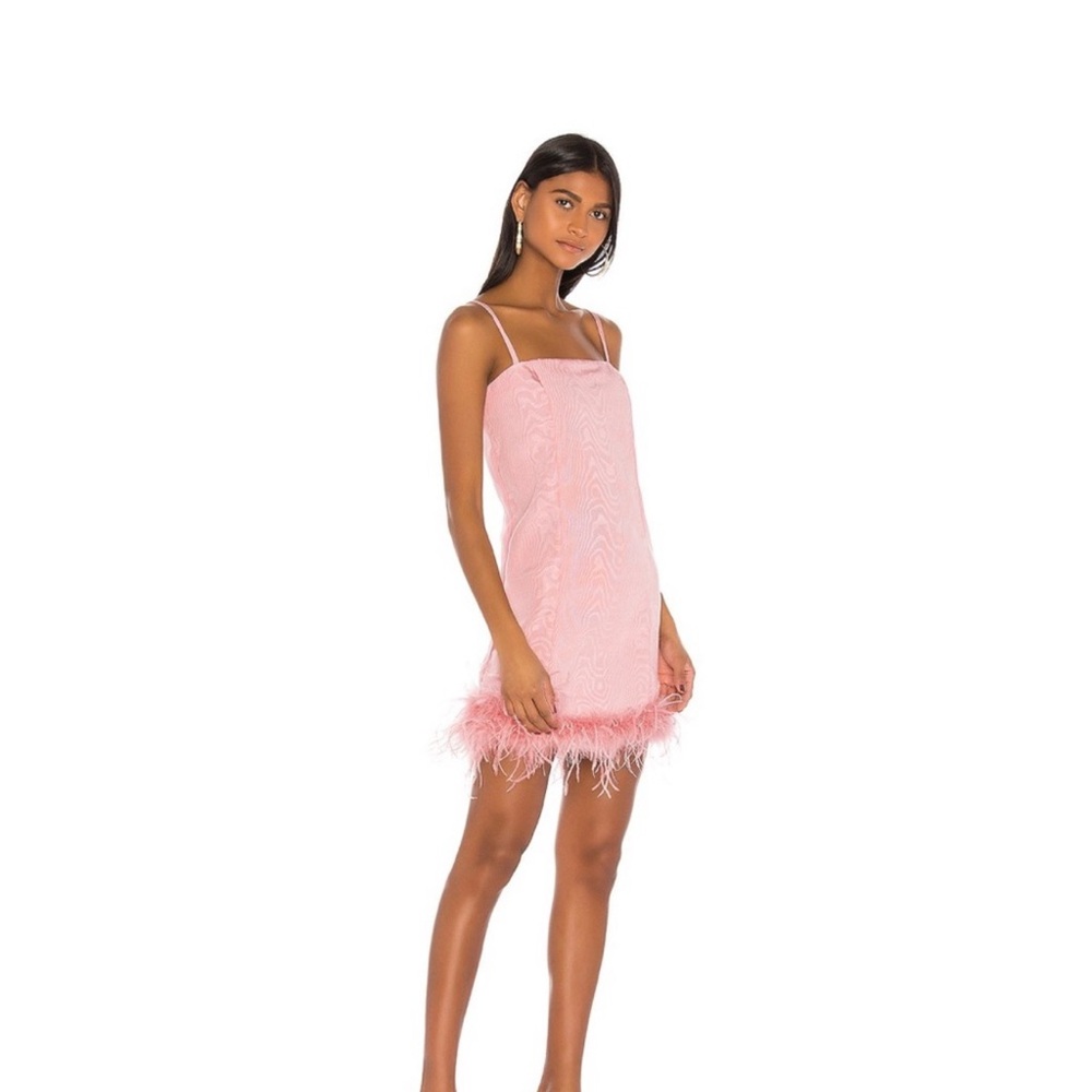 LPA Soft Pink Strappy Furry Dress